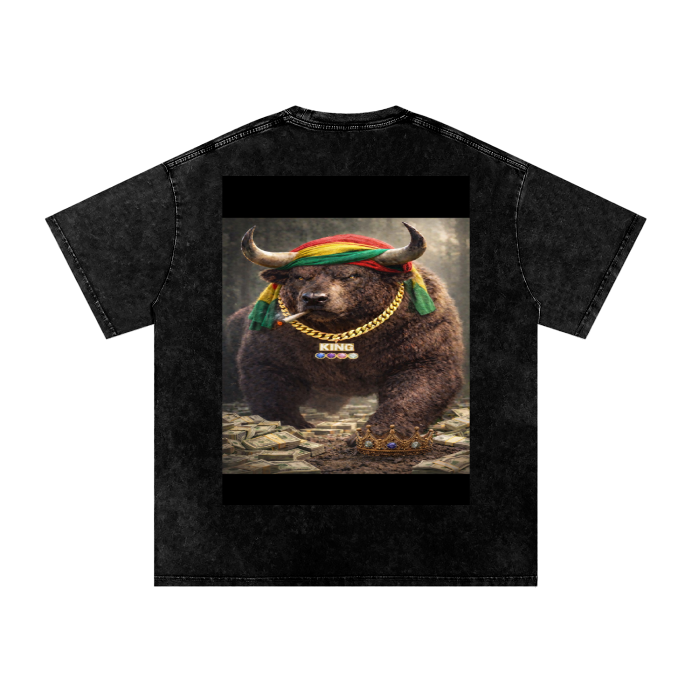 Snow Washed Oversized Cotton T-Shirt